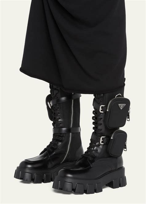 prada monolith boot dupe|prada combat boots with pouch.